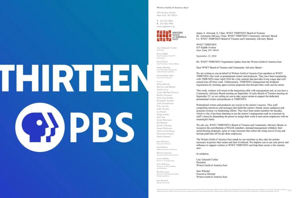 Exclusive | Workers at left-leaning PBS station WNET Thirteen demand stop on 'union busting', insist on higher wages